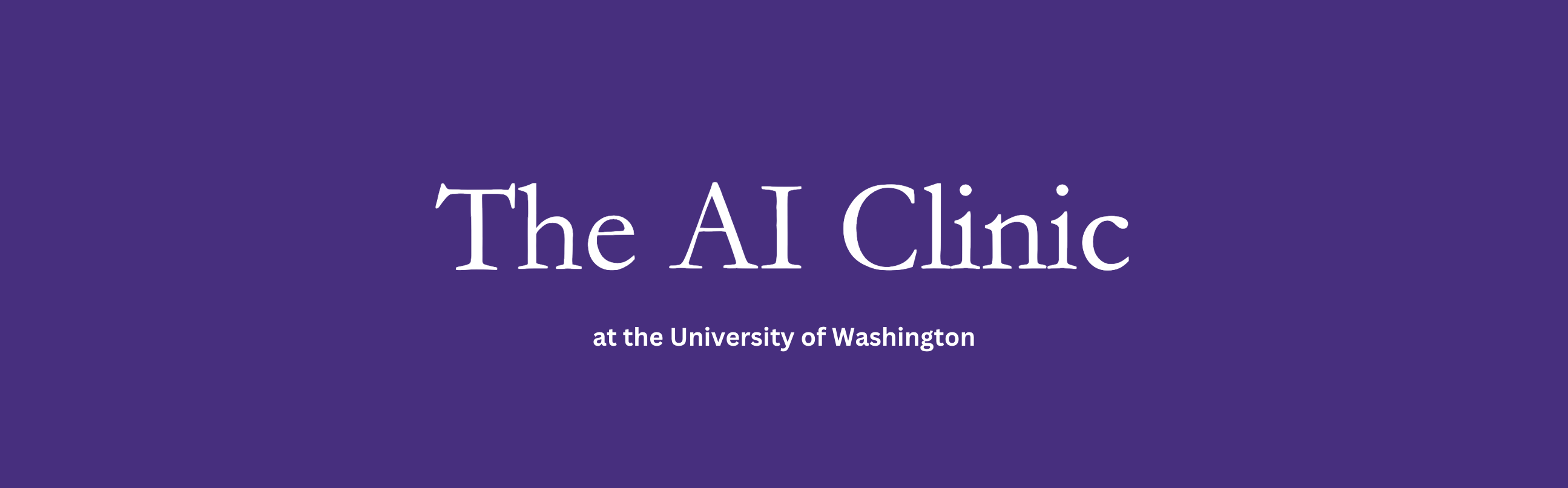 The AI Clinic at UW